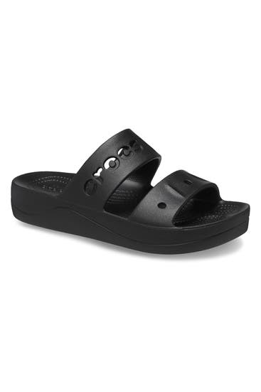 CROCS - Slides 'Baya Platfrom' schwarz
