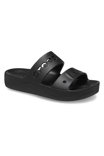 CROCS Slides 'Baya Platfrom' schwarz
