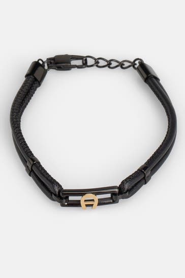 AIGNER Armband 'Vincenzzo' schwarz