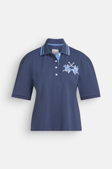 LA MARTINA Polo-Shirt dunkelblau
