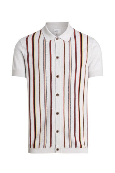 BEN SHERMAN - Strick-Polo gestreift