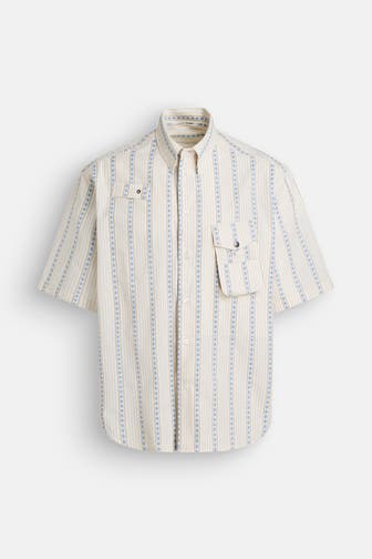 WOOD WOOD Kurzarmhemd 'Jaxson' gestreift