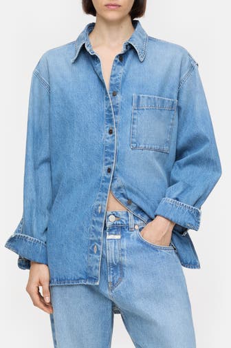 CLOSED Overshirt blau
