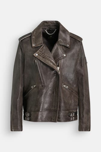 BELSTAFF Lederjacke dunkelbraun