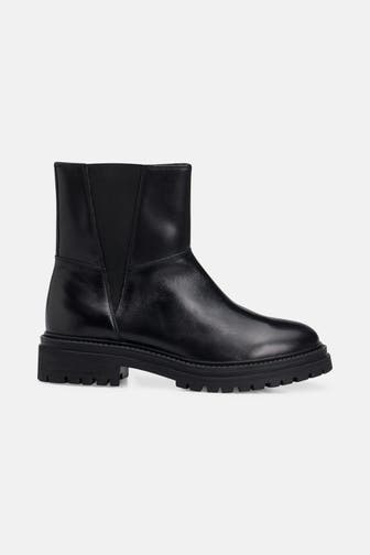GEOX Leder-Stiefeletten 'Iridea' schwarz