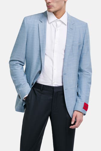 HUGO Wollmix-Sakko hellblau