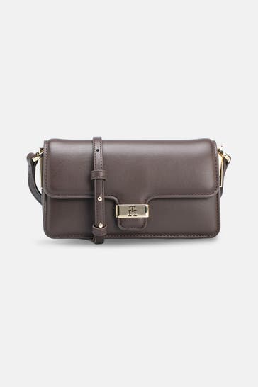 TOMMY HILFIGER Umhängetasche 'Heritage' dunkelbraun