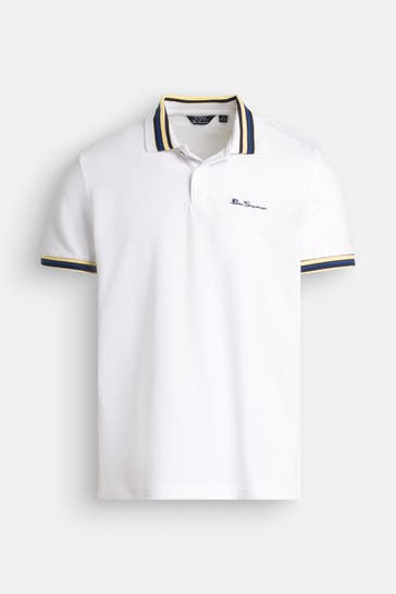 BEN SHERMAN Polo-Shirt weiß