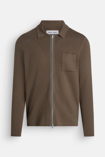 SAMSØE & SAMSØE Strickjacke braun