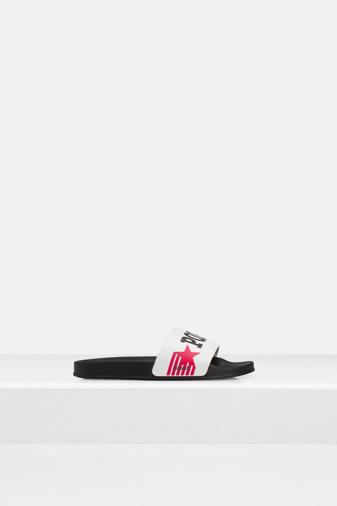 DSQUARED2 Leder-Slides mehrfarbig, Bild 1