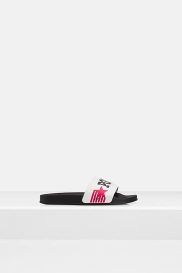 DSQUARED2 Leder-Slides mehrfarbig