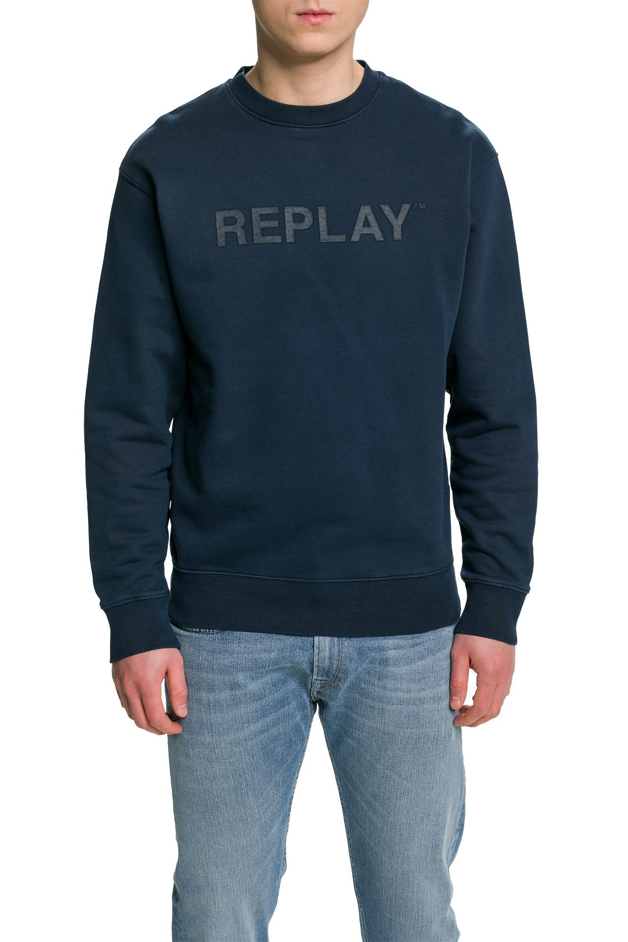 Replay Mens Crew Neck Sweatshirt In White – SA