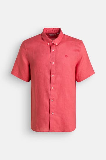TIMBERLAND Kurzarmhemd rot