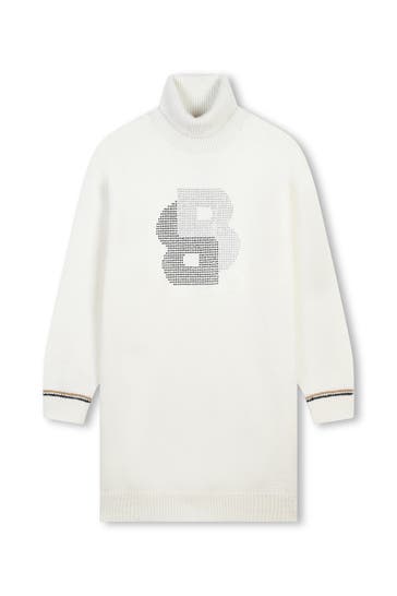 BOSS Strickkleid ecru