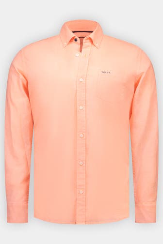 NEW ZEALAND AUCKLAND Leinenmix-Hemd neonorange