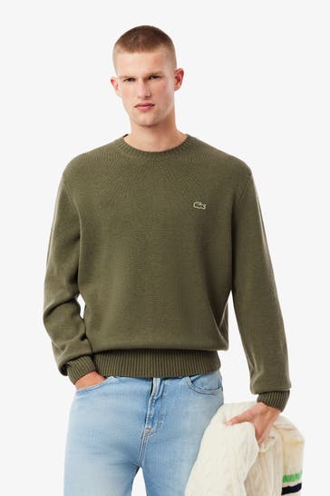 LACOSTE Strickpullover oliv