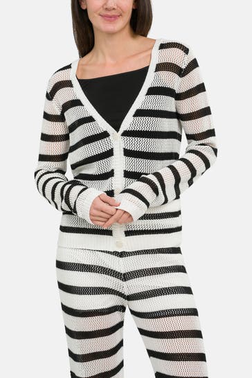 FRIEDA & FREDDIES NY Strickjacke gestreift