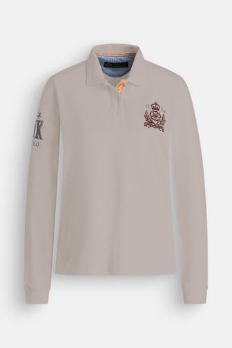 LA MARTINA Langarm-Polo 'Blondie' beige