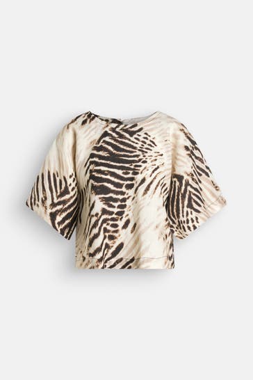 DKNY Leinen-Blusenshirt gemustert