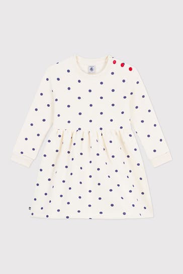 PETIT BATEAU Sweatkleid gepunktet