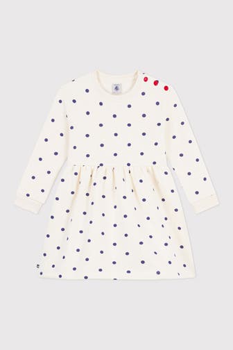 PETIT BATEAU Sweatkleid gepunktet