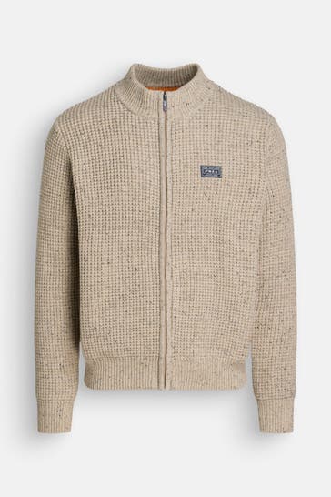 NEW ZEALAND AUCKLAND Wollmix-Strickjacke beige