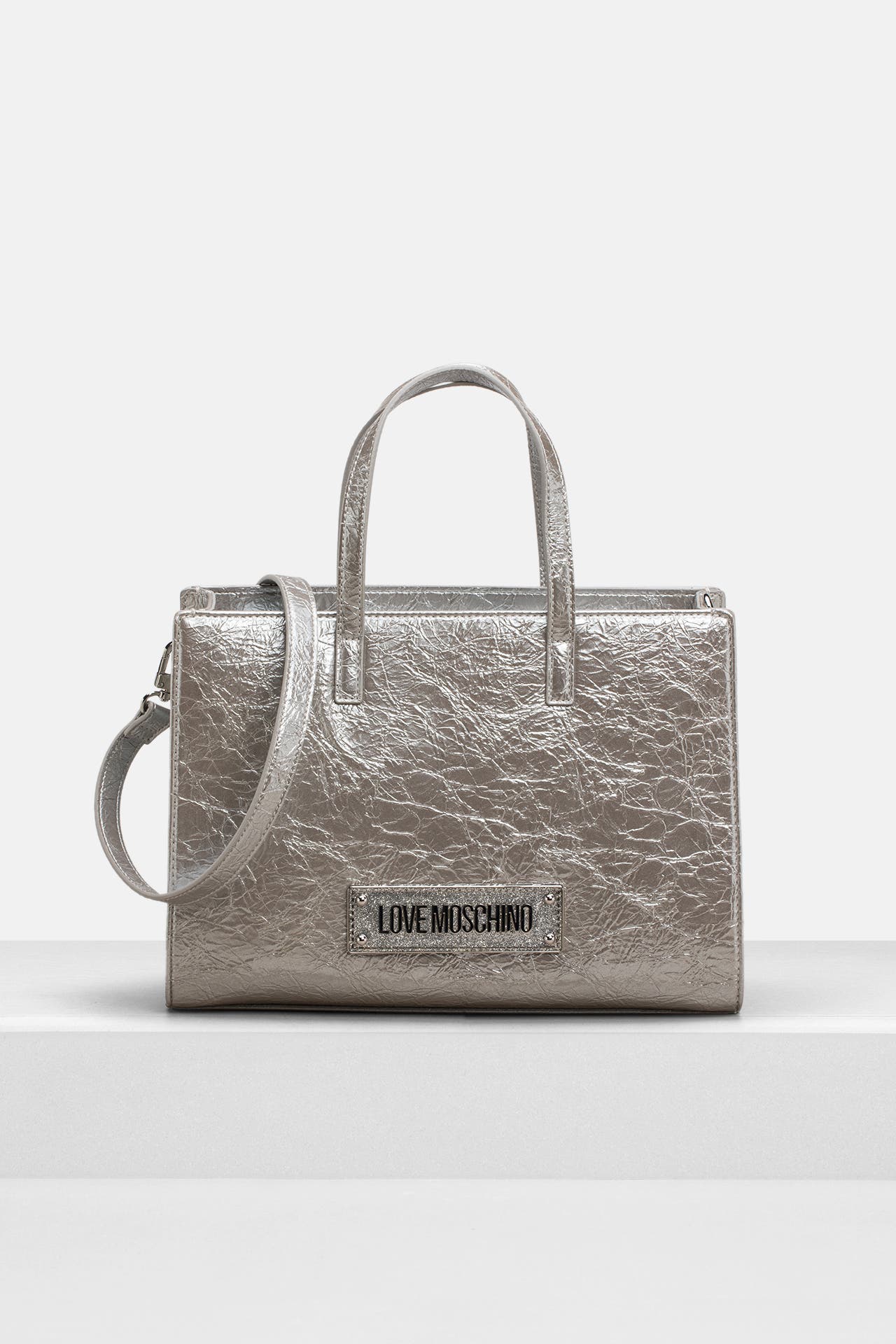 LOVE MOSCHINO Handtasche silber, Bild 1