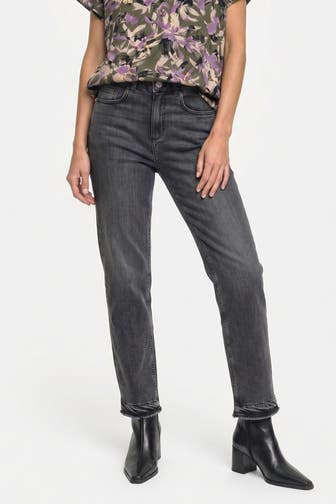 COMMA, Jeans dunkelgrau straight