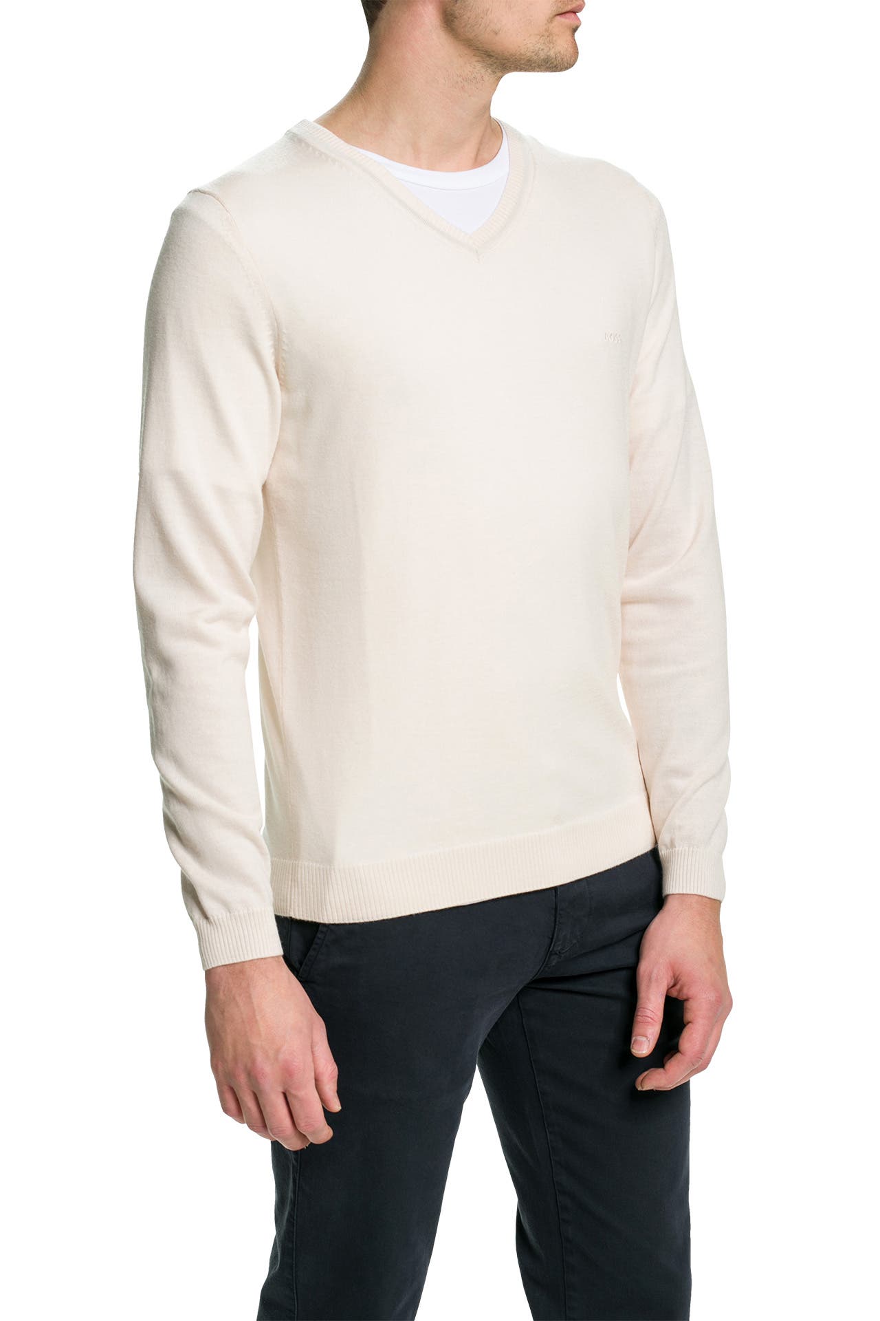 BOSS Strickpullover 'Batisse-E' ecru, Bild 1