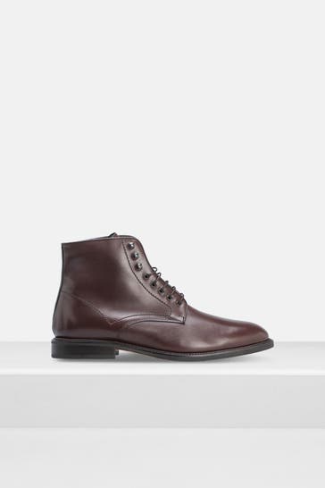 CORDWAINER Dark brown laced-up boots