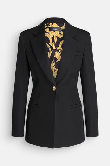 VERSACE Woll-Blazer schwarz