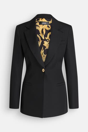 VERSACE Woll-Blazer schwarz