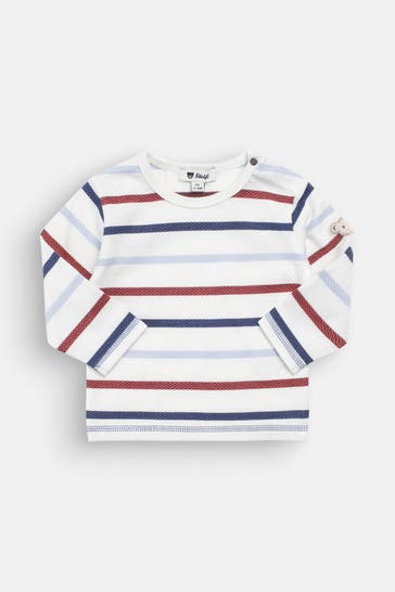 STEIFF Longsleeve 'Cloud Dancer' gestreift