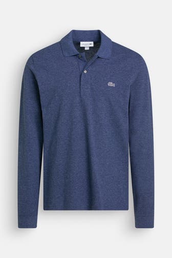 LACOSTE Langarm-Polo graublau