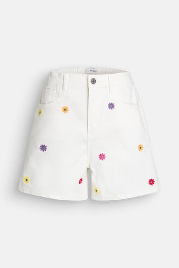 DESIGUAL Jeansshorts weiß