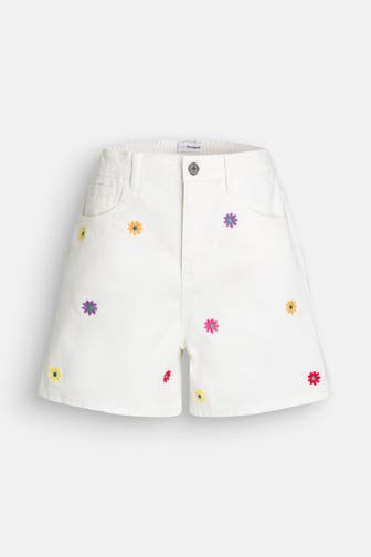 DESIGUAL Jeansshorts weiß