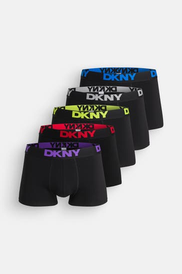 DKNY 5er-Pack Boxer Trunks 'Scottsdale' schwarz