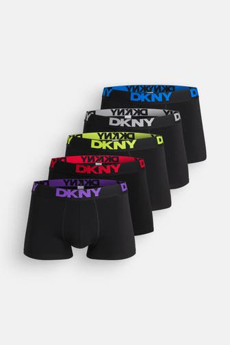 DKNY 5er-Pack Boxer Trunks 'Scottsdale' schwarz