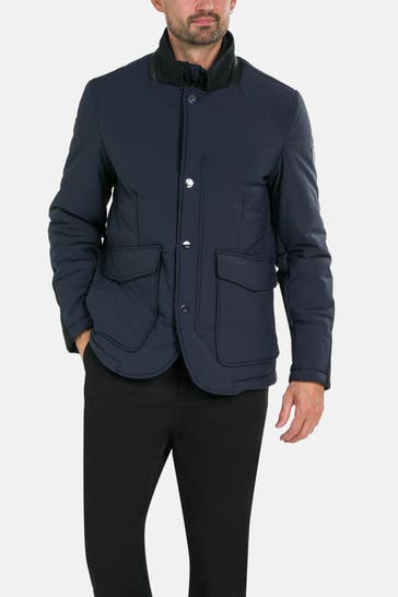 HANDSTICH Steppjacke dunkelblau