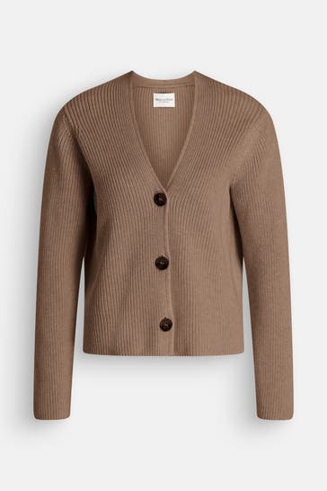 MARC O'POLO Strickjacke braun