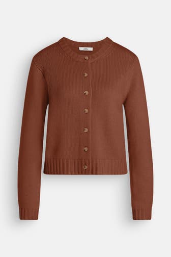 0039 ITALY Kaschmirmix-Cardigan 'Giulia' ziegelrot
