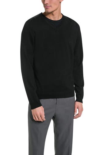 BOSS Strickpullover 'Batisse-E' schwarz