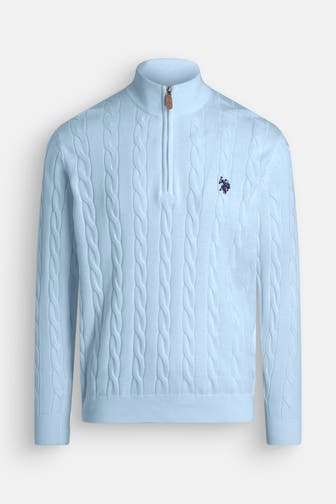 U.S. POLO ASSN. Strick-Troyer hellblau