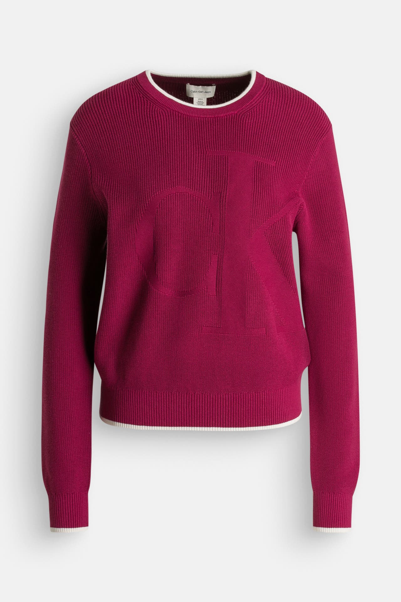 CALVIN KLEIN Strickpullover weinrot, Bild 1