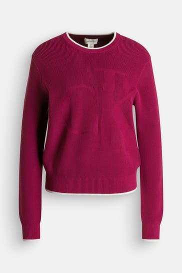 CALVIN KLEIN Strickpullover weinrot
