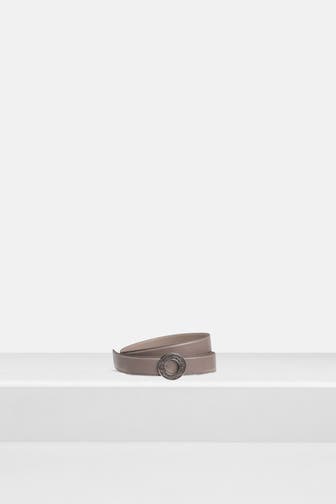 KARL LAGERFELD Ledergürtel 'Luna' taupe