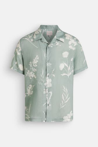 GUESS Leinen-Hemd Slim Fit