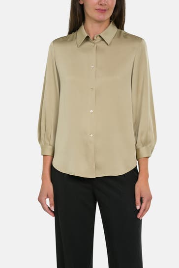 HEMISPHERE Seidenbluse gold