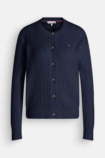 TOMMY HILFIGER Strickjacke nachtblau