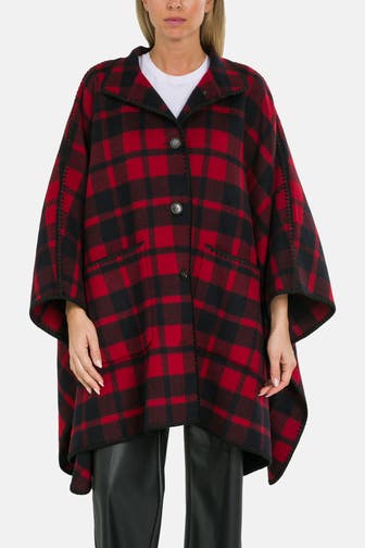 WOOLRICH Cape kariert